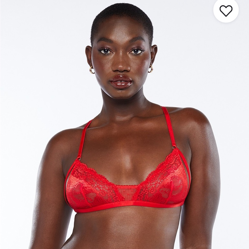 Savage X Fenty Red Lace Bra